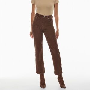 Denim Forum Arlo Hi-Rise Straight Corduroy High-waisted pants size 26